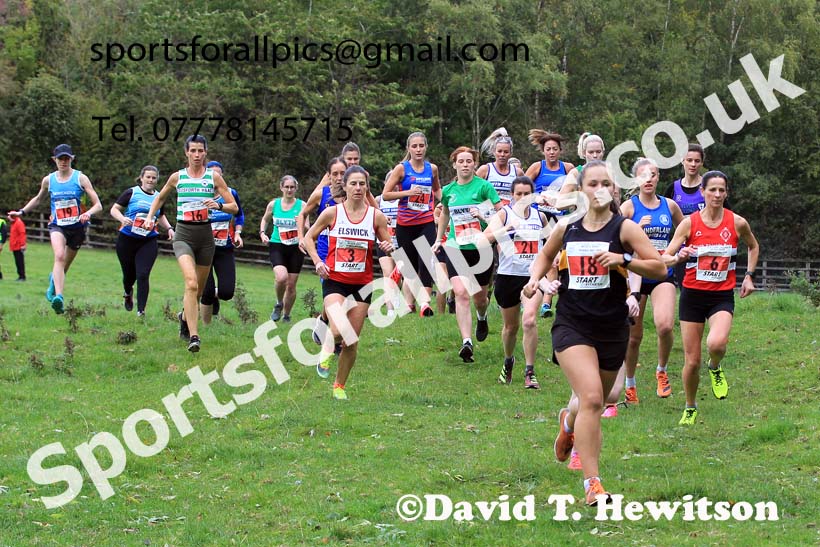 Senior and Masters Women, 2022 NECAA Cross Country Relays, Thornley Hall Farm, Peterlee, County Durham, October 15th. Photo: David T. Hewitson/Sports for All Pics